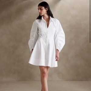 PAXTON POPLIN MINI DRESS - Banana Republic